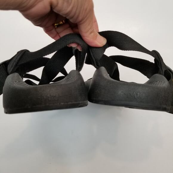 Chaco Men's Z/1 Adjustable Black Strappy Classic Sandals Size 10 - Picture 5 of 9